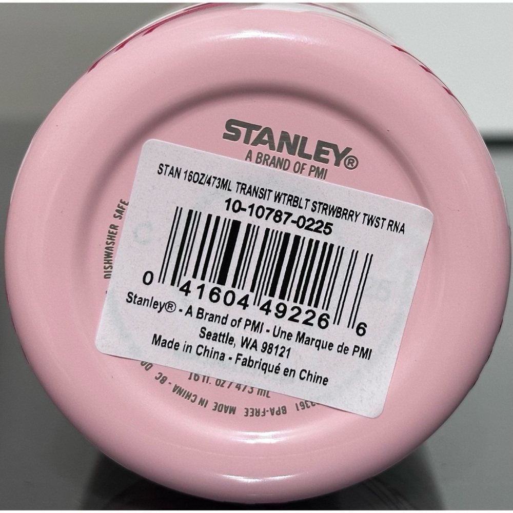 STANLEY AEROLIGHT HOLIDAY STAINLESS STEEL 16OZ TRANSIT BOTTLE, STRAWBERRY TWIST - Picture 5 of 5